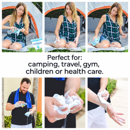 No-Rinse Travel Body Wipes – Instant Foaming Cleanse