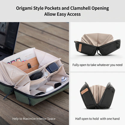 PACK3EASE™ Premium Travel Tech Organizer – Water-Resistant Electronics Case for Smart Organization