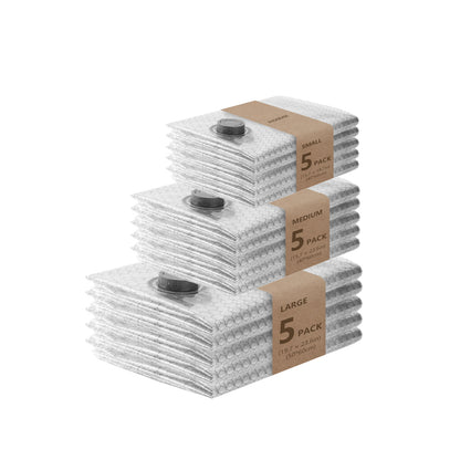 Pack3Ease™ SpaceSaver Storage Bags – Reusable Compression Bags for Travel & Home