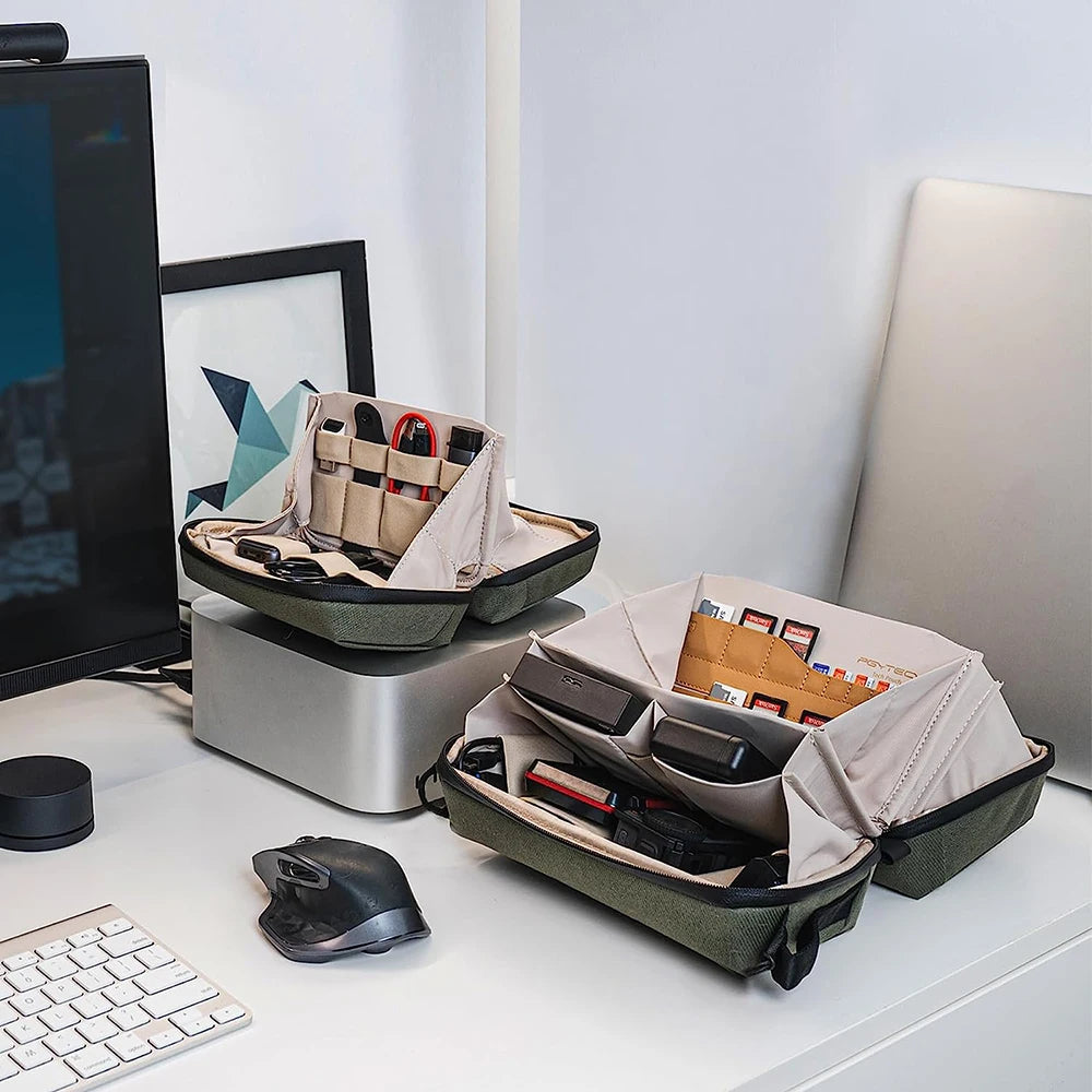 PACK3EASE™ Premium Travel Tech Organizer – Water-Resistant Electronics Case for Smart Organization