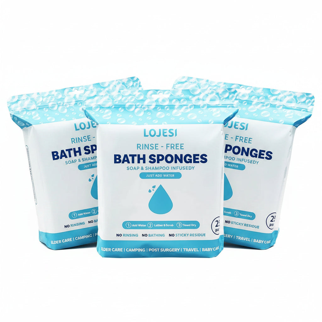 Pack3Ease™ No-Rinse Travel Body Wipes – Instant Foaming Cleanse