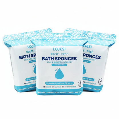 Pack3Ease™ No-Rinse Travel Body Wipes – Instant Foaming Cleanse