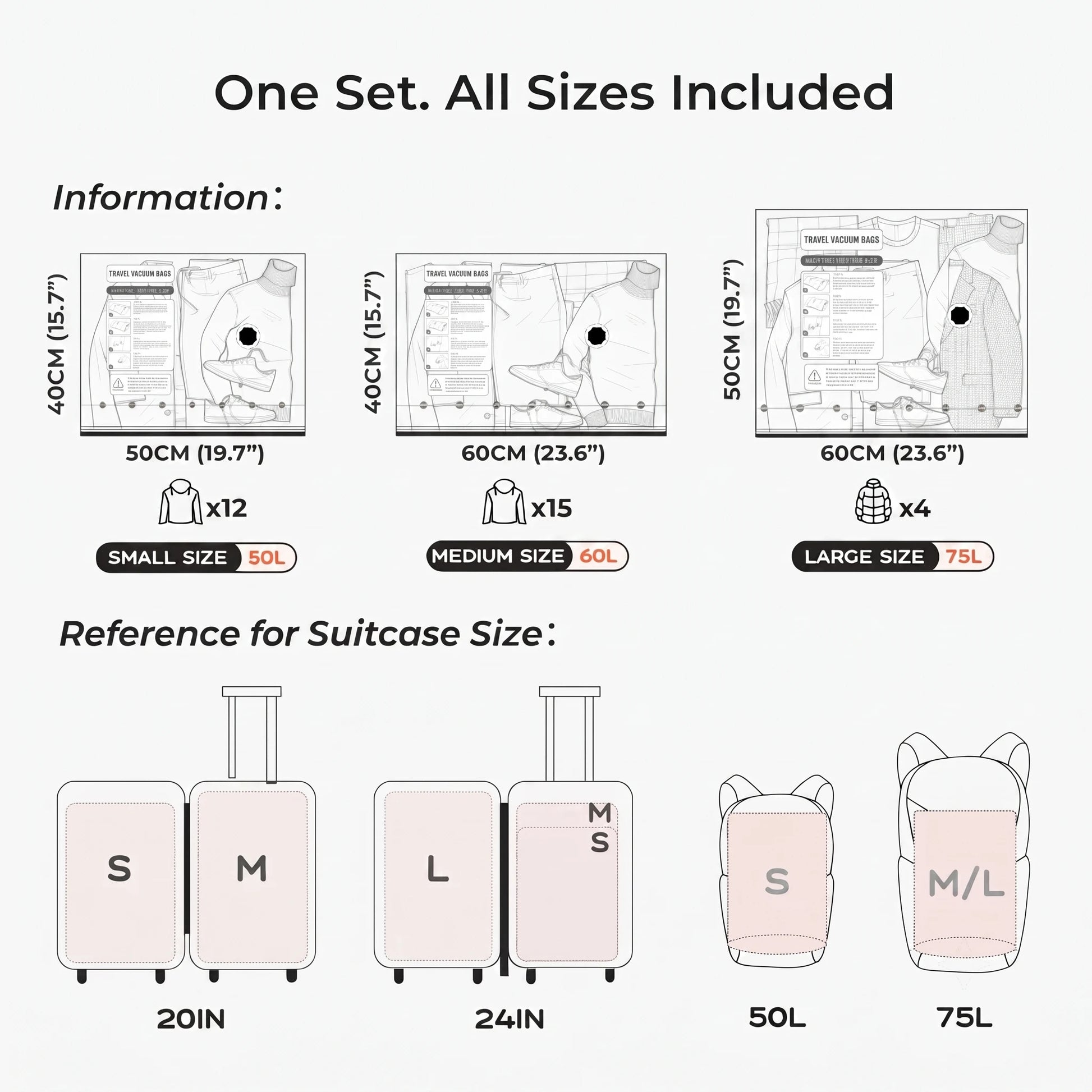 <img src="https://www.pack3ease.store/" alt="Pack3Ease compression bags size guide with dimensions for travel and luggage packing" loading="lazy"/>